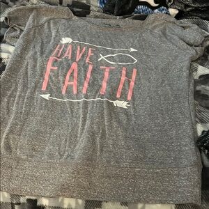 Gray 'Have Faith' unworn Shirt